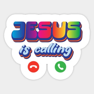 Jesus is calling Sticker